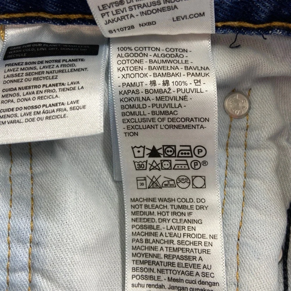 Levi's 555 Jeans Mens 30x30 Blue Classic Straight Leg Denim A7223-0011